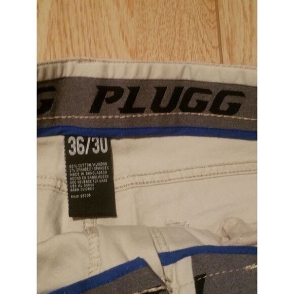 Plugg Jeans Mens 36X30 White‎ Cotton Straight Fit - Picture 3 of 8